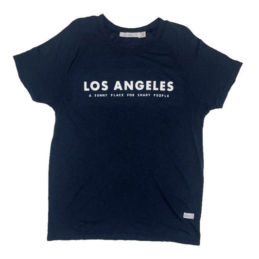 "Los Angeles, A Sunny Place for Shady People" on our 4 Corners New Standard Crew (Regal Navy)