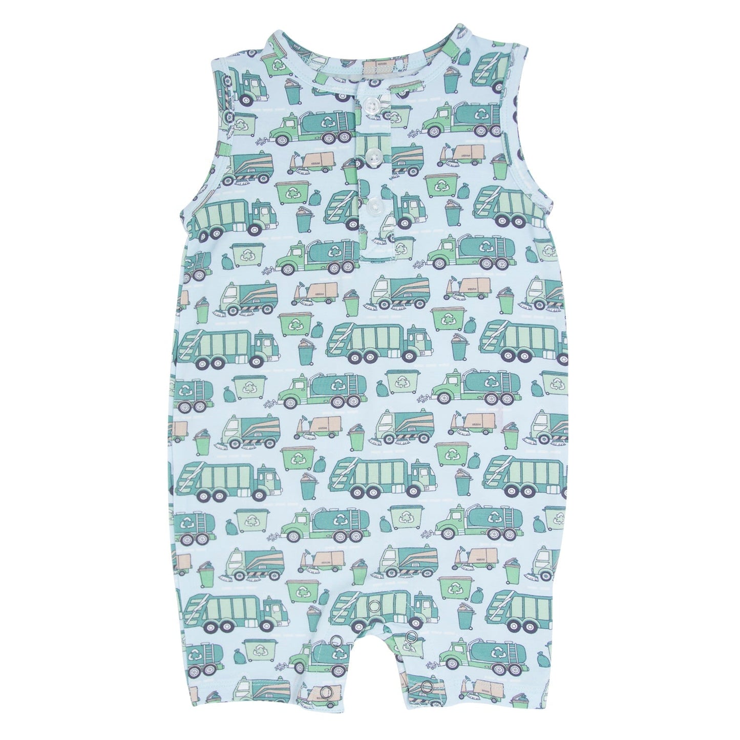 Garbage Trucks Recycle Tank Romper