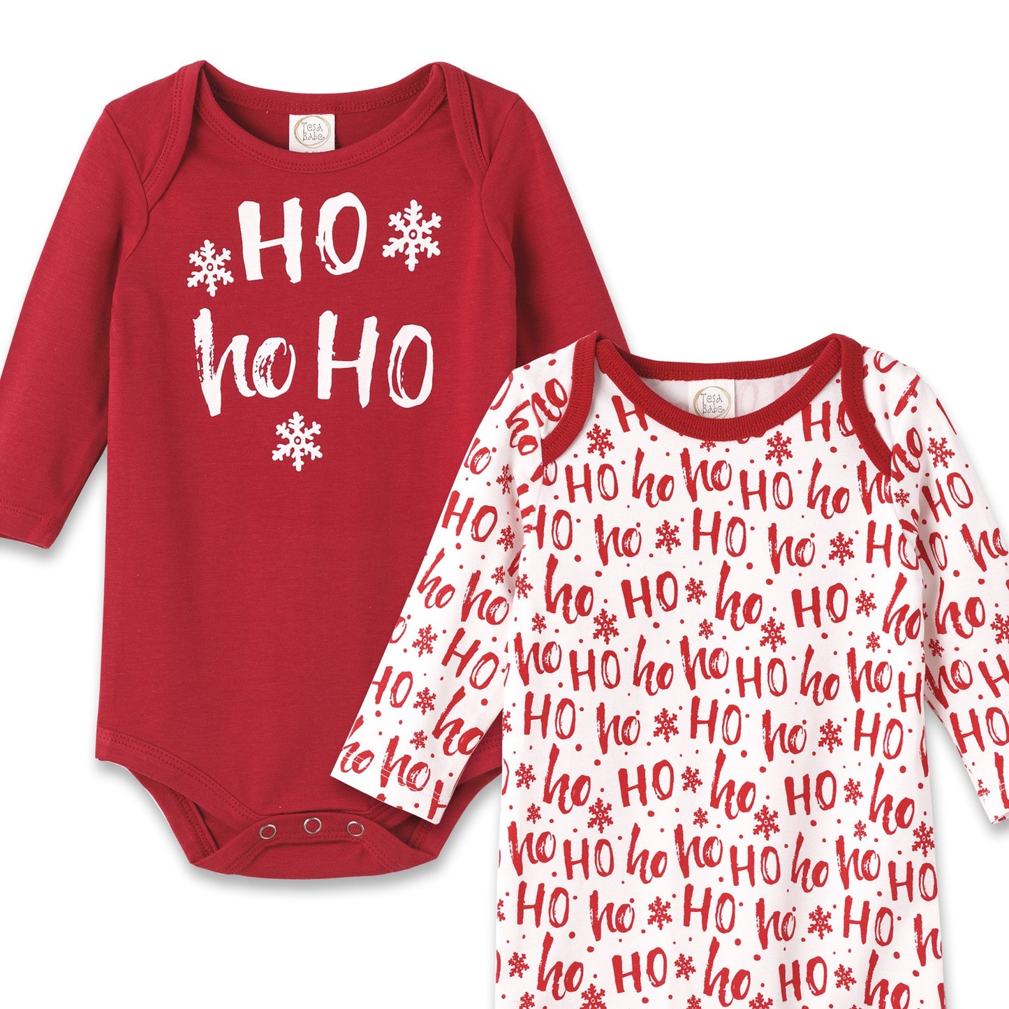 70 Christmas Set Of 2 Bodysuits Ho-Ho-Ho