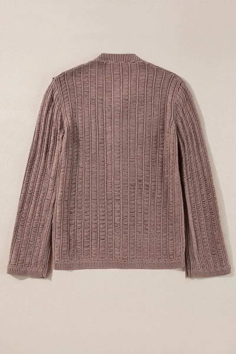 Love Salve Knit Cardigan Women's Daily Wear Top Goat Cutout Detail Winter Style