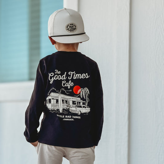 THE GOOD TIMES CAFE LONG SLEEVE - SOLID BLACK
