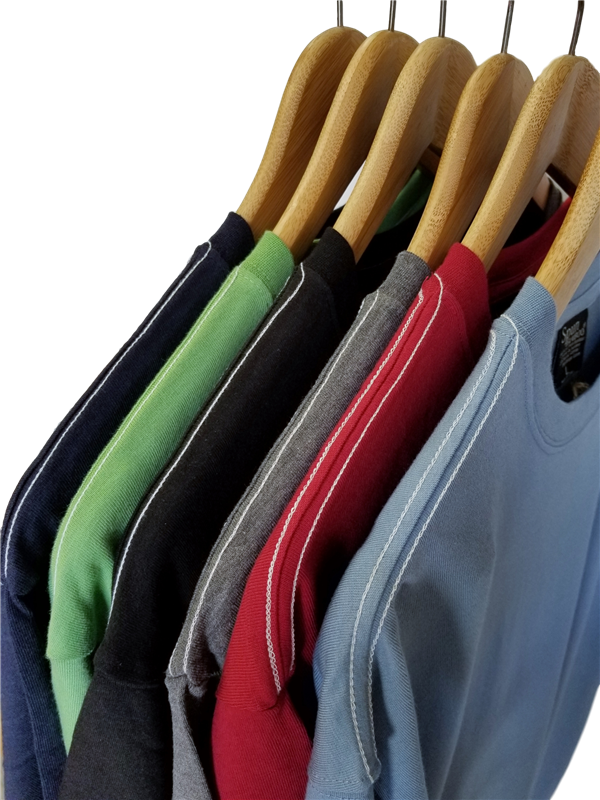 Men's Bamboo Viscose/Organic Cotton Short Sleeve Contrast Stitch T-Shirt