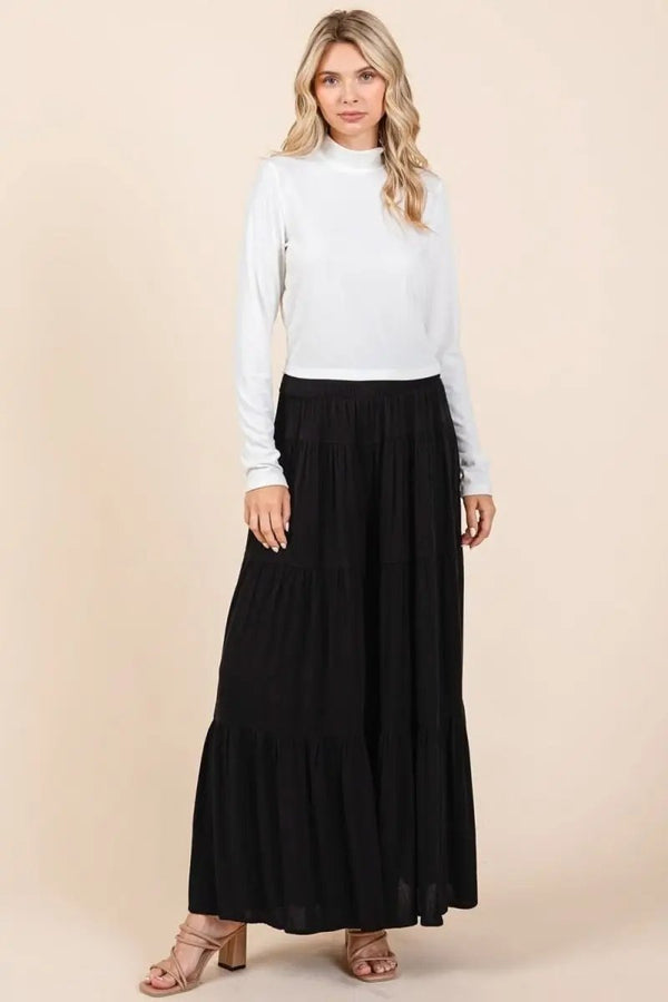 Trendsi Smocked Crepe Pants Women's Casual Wide Leg Trousers Elastic Waist, Pockets