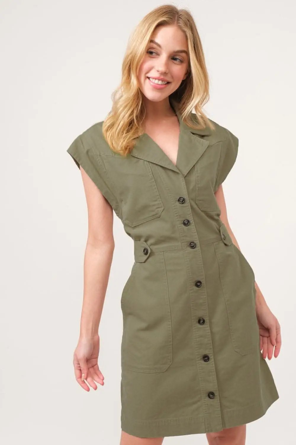Button-Up Dress - Effortless Style - Casual