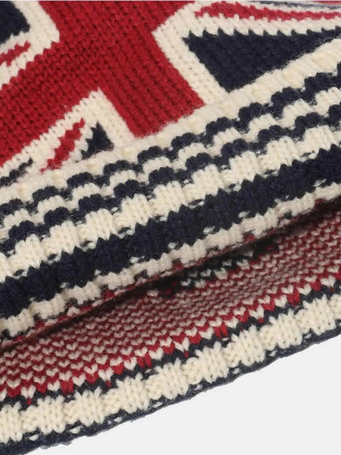 Trendsi US Flag Knit Hat Unisex Patriotic Winter Warm Headwear