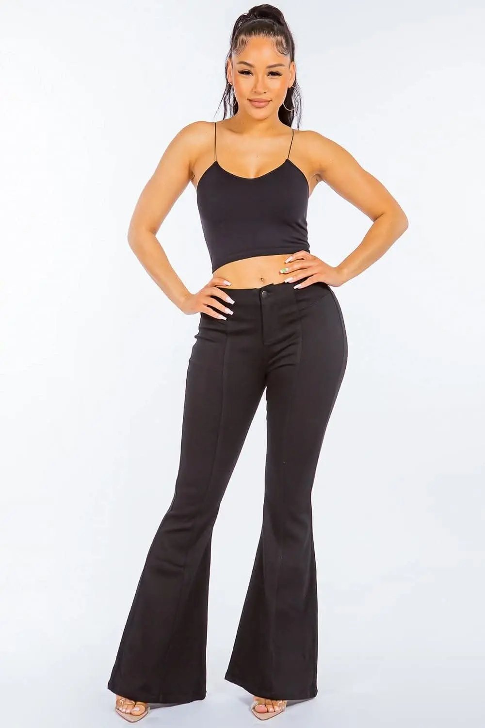 Trendsi Premium High waist pull-on flare jeans