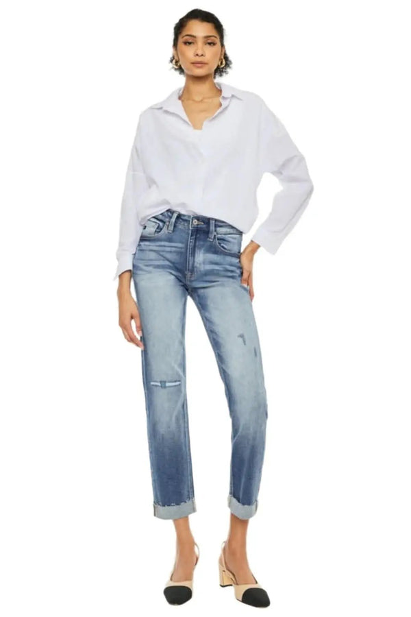 Trendsi Premium Kancan high-rise straight jeans