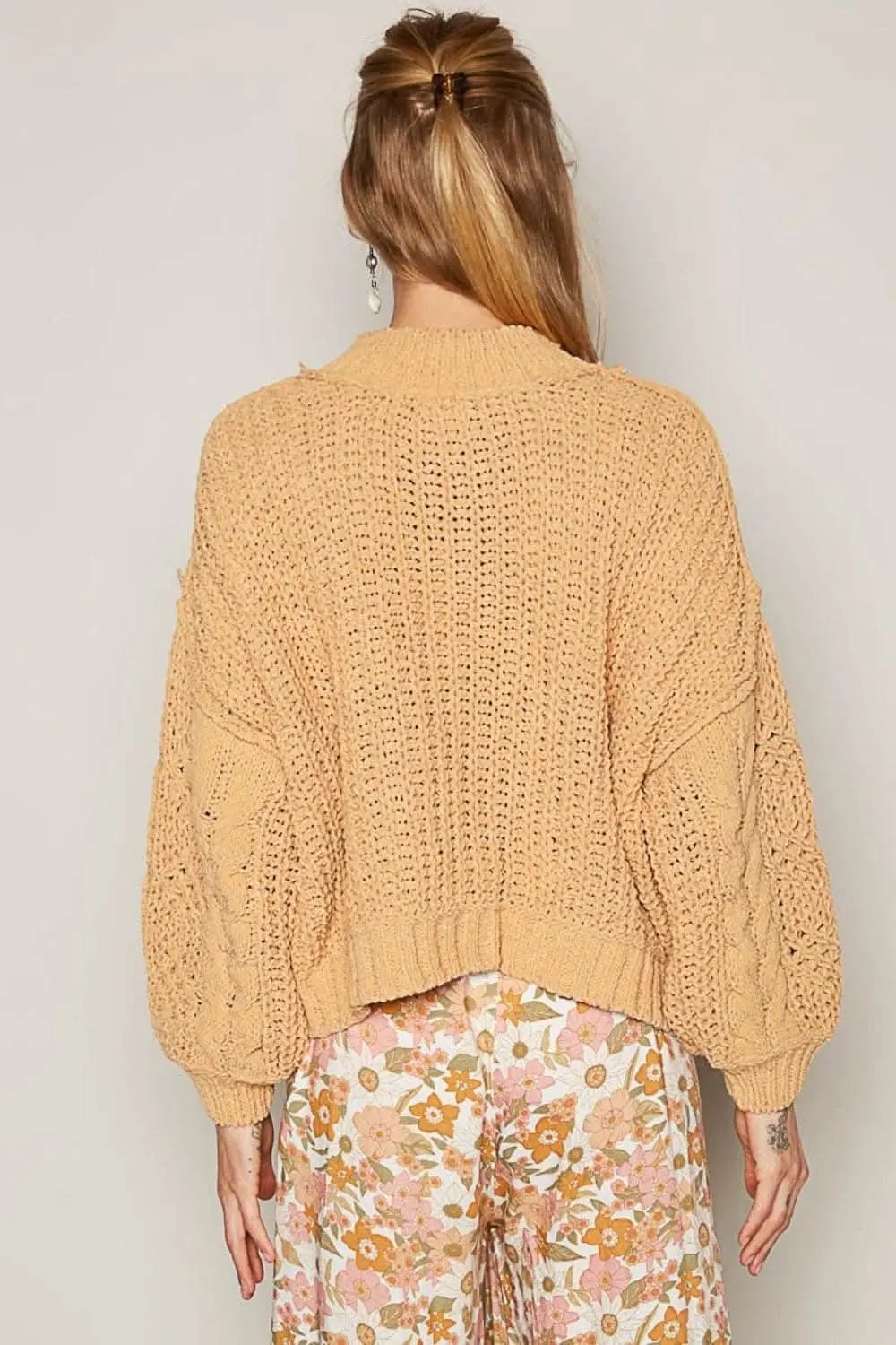 Sweater - Cable Knit - Chenille Cozy
