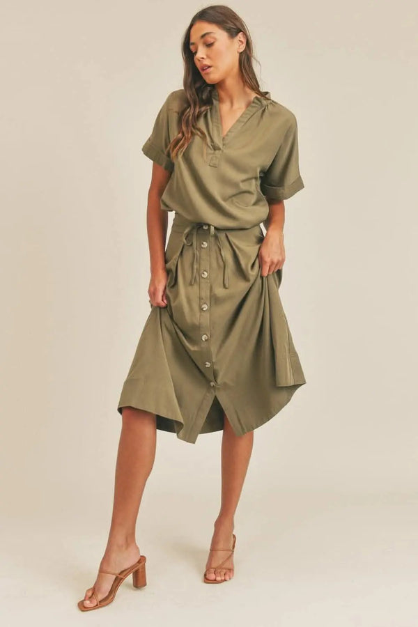 Trendsi Chic Midi Skirt Set Women's Day-to-Night Outfit Two-Piece Elegant Style