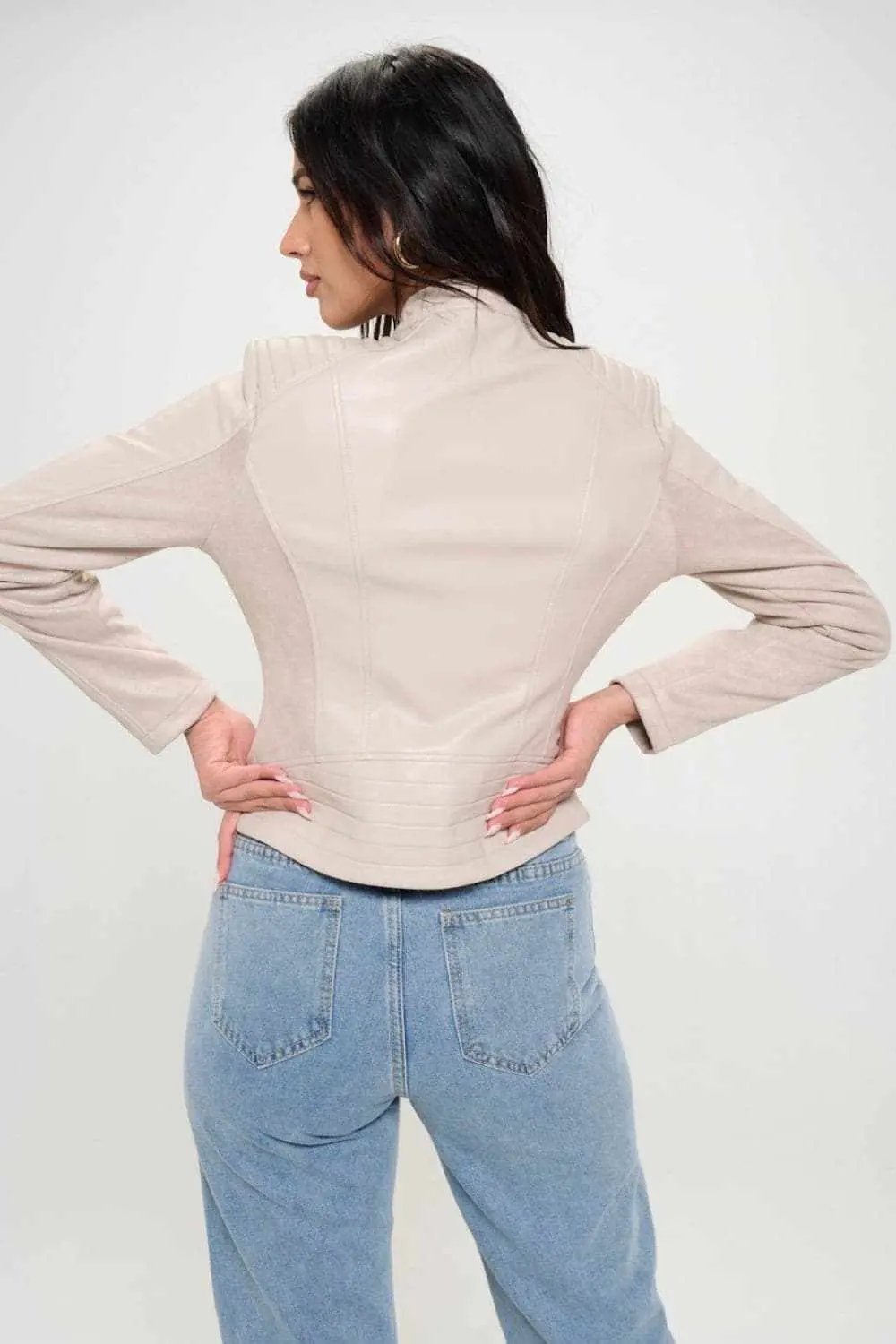 Moto Jacket - Vegan Leather - Chic Style