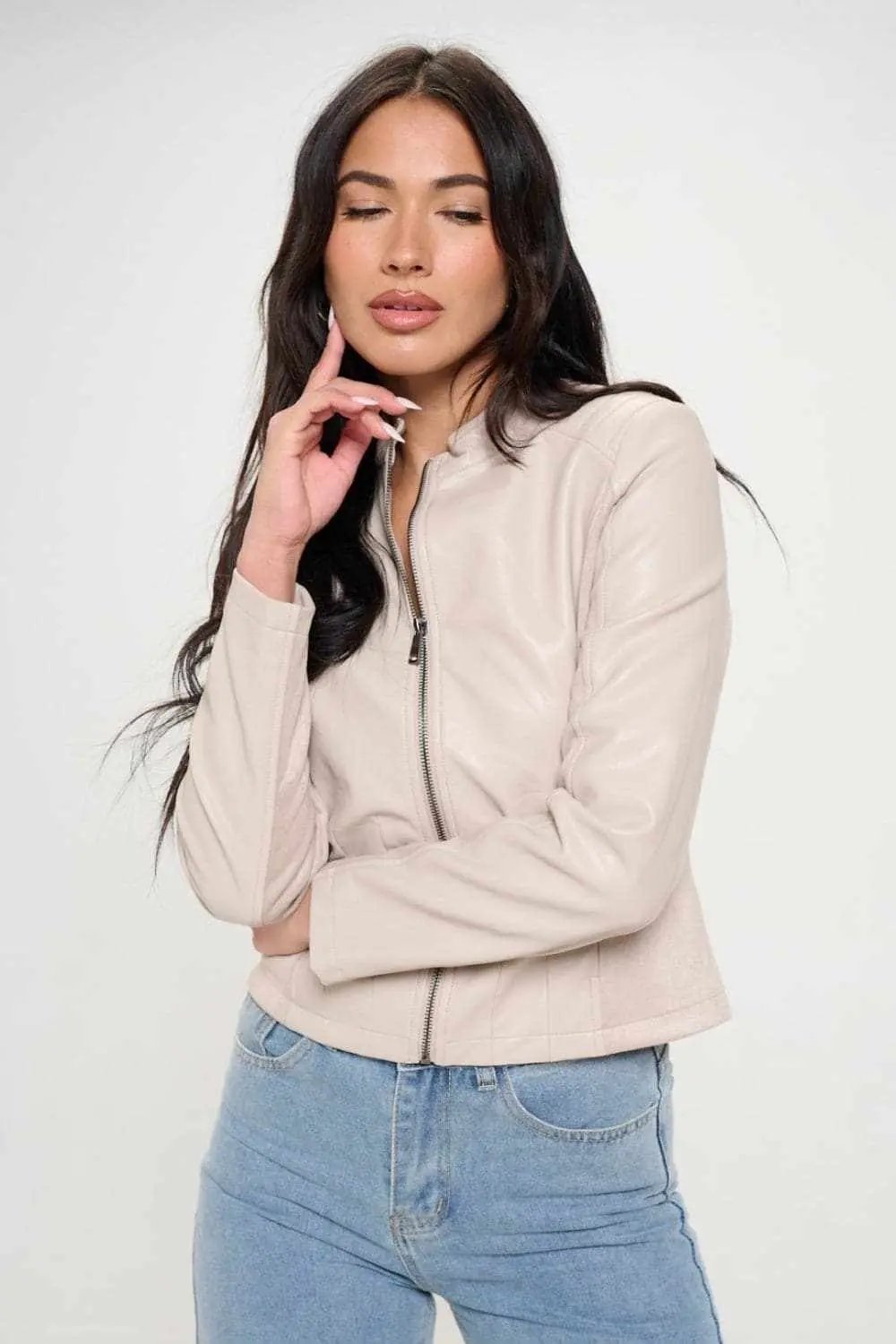 Moto Jacket - Vegan Leather - Chic Style