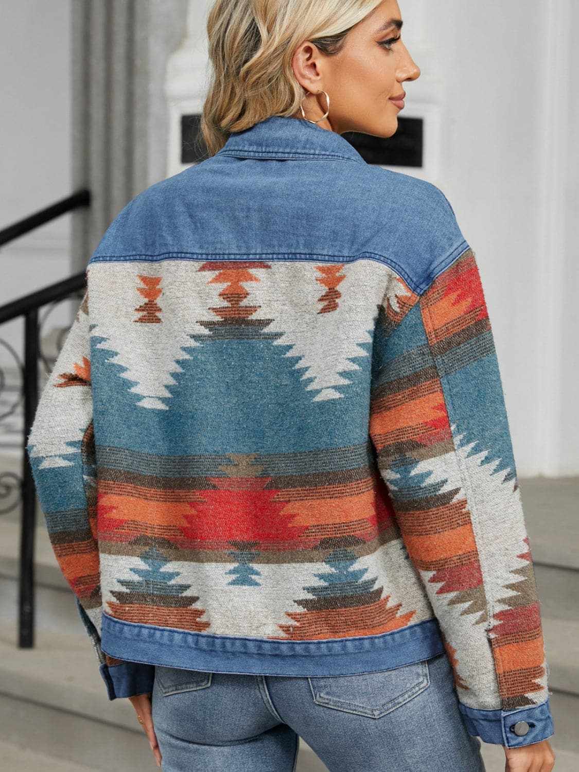 Trendsi Chic denim jacket with pockets