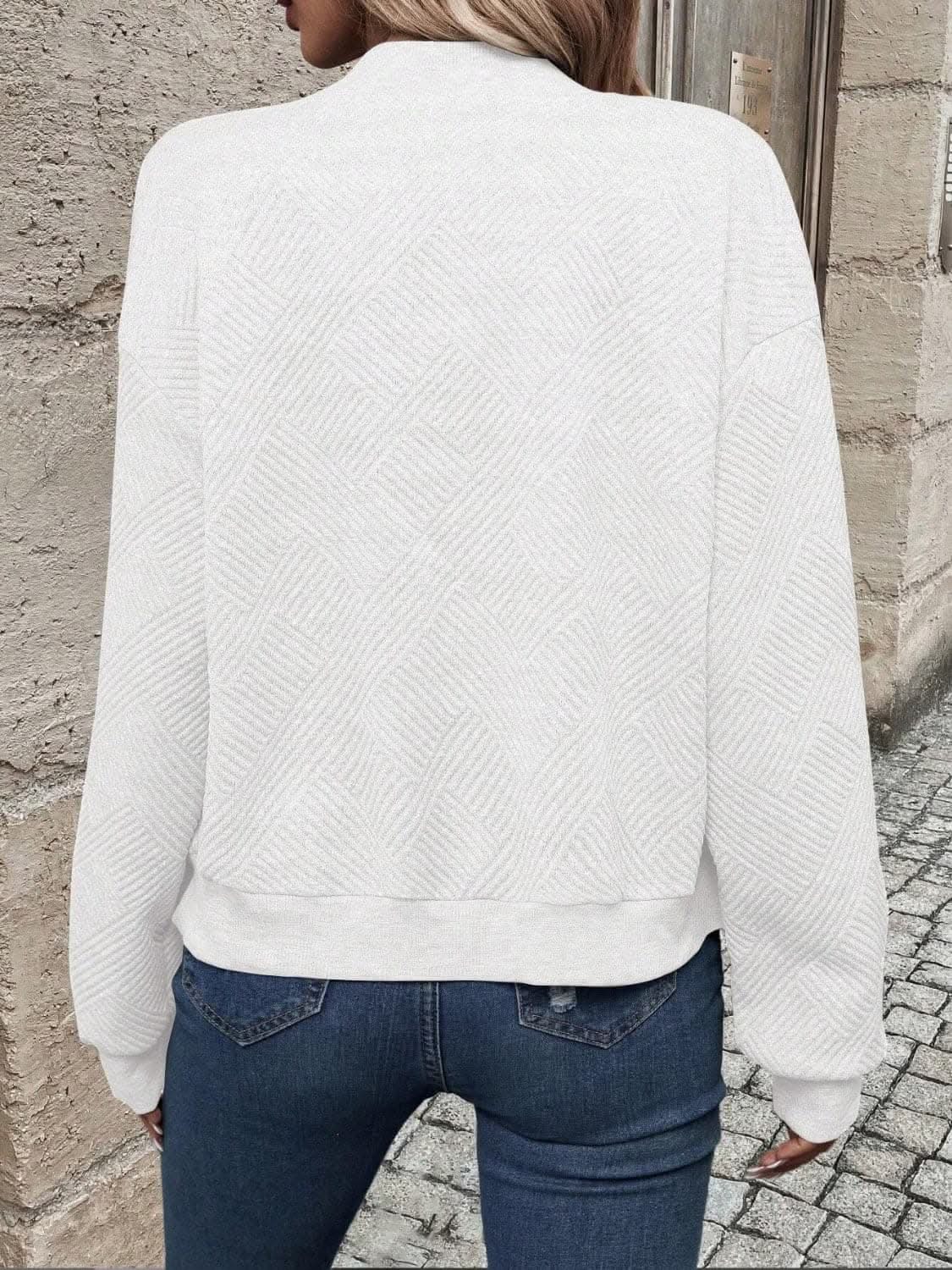 Trendsi Chic zip-up jacket - long sleeve, 100% polyester