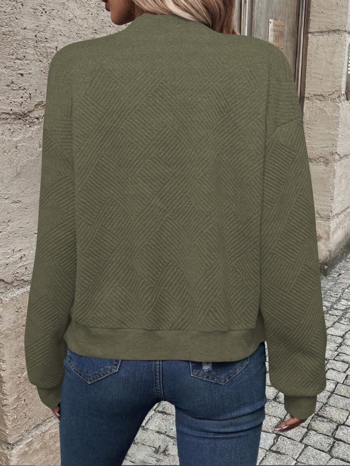 Trendsi Chic zip-up jacket - long sleeve, 100% polyester