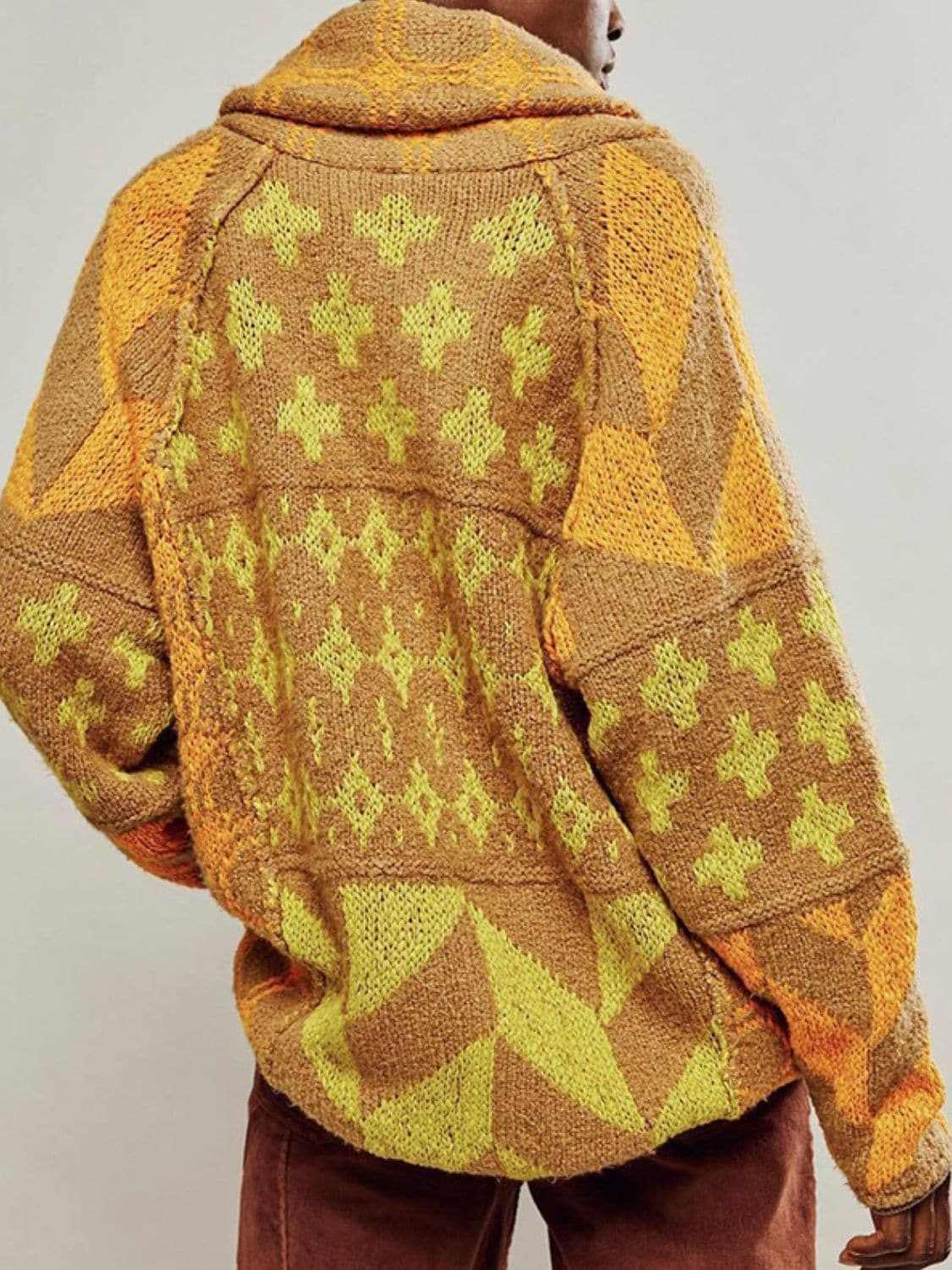 Trendsi Chic long sleeve button-up cardigan