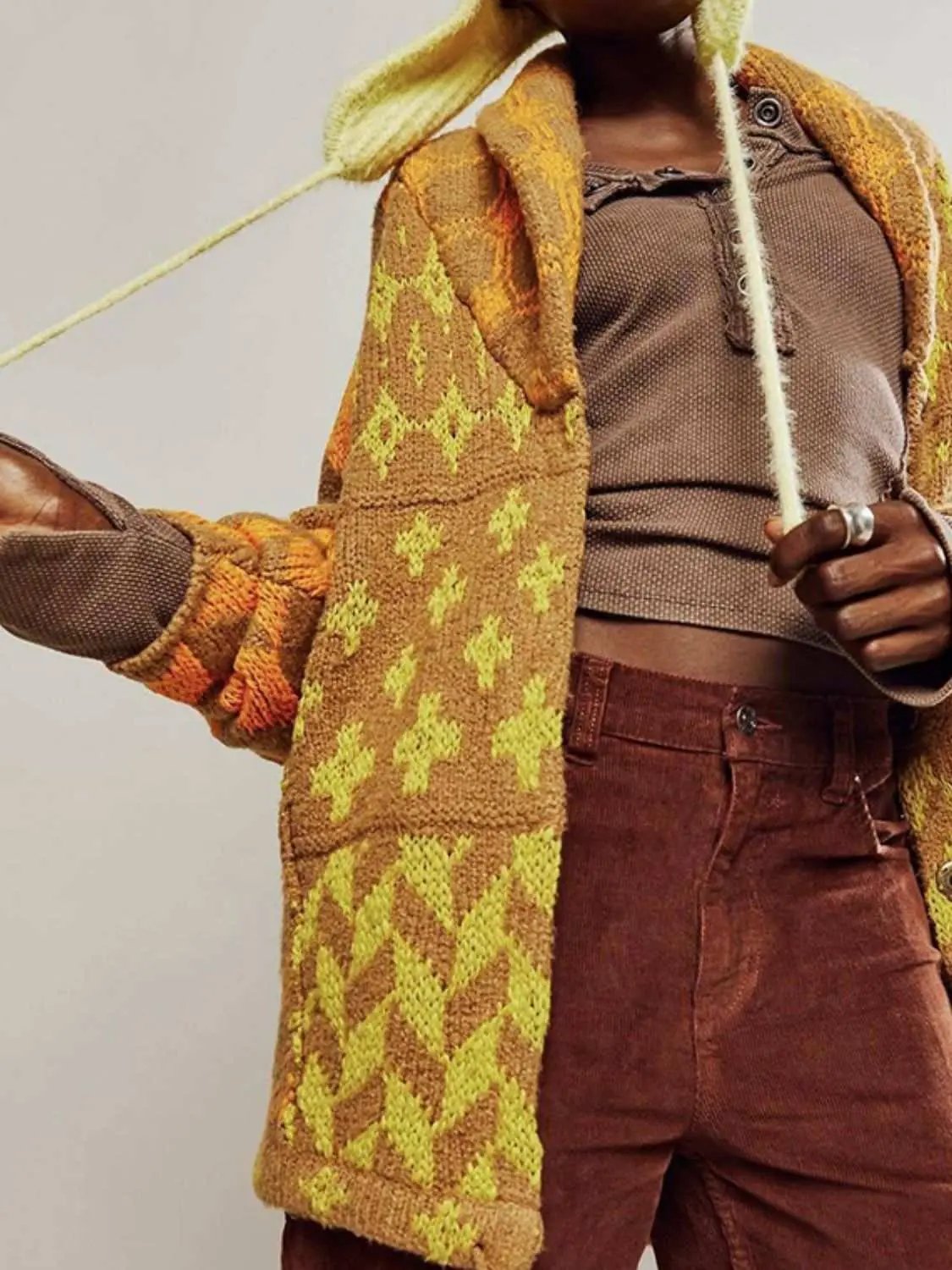 Trendsi Chic long sleeve button-up cardigan