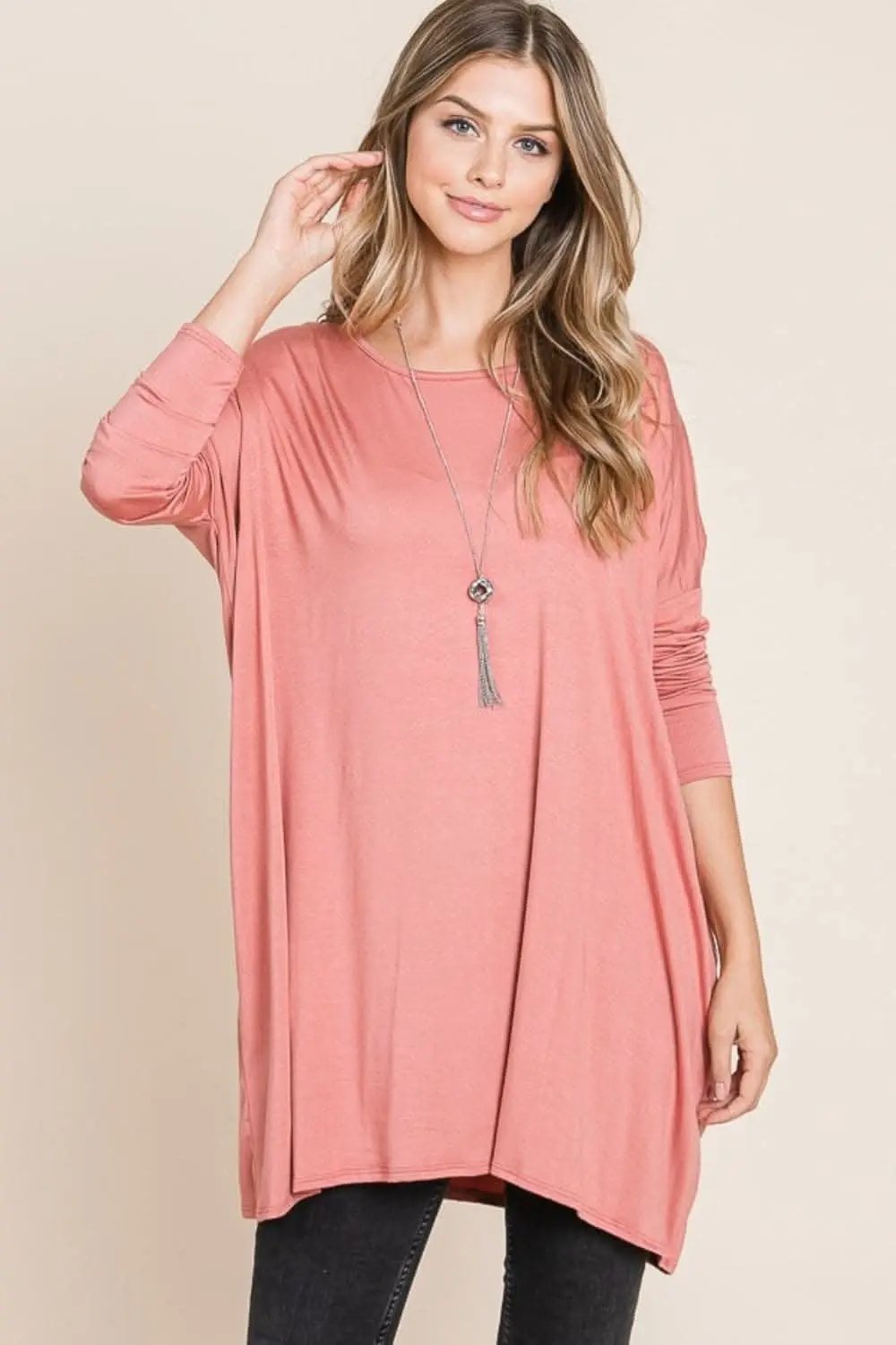 Long Sleeve Top - Oversized Fit - Chic Style
