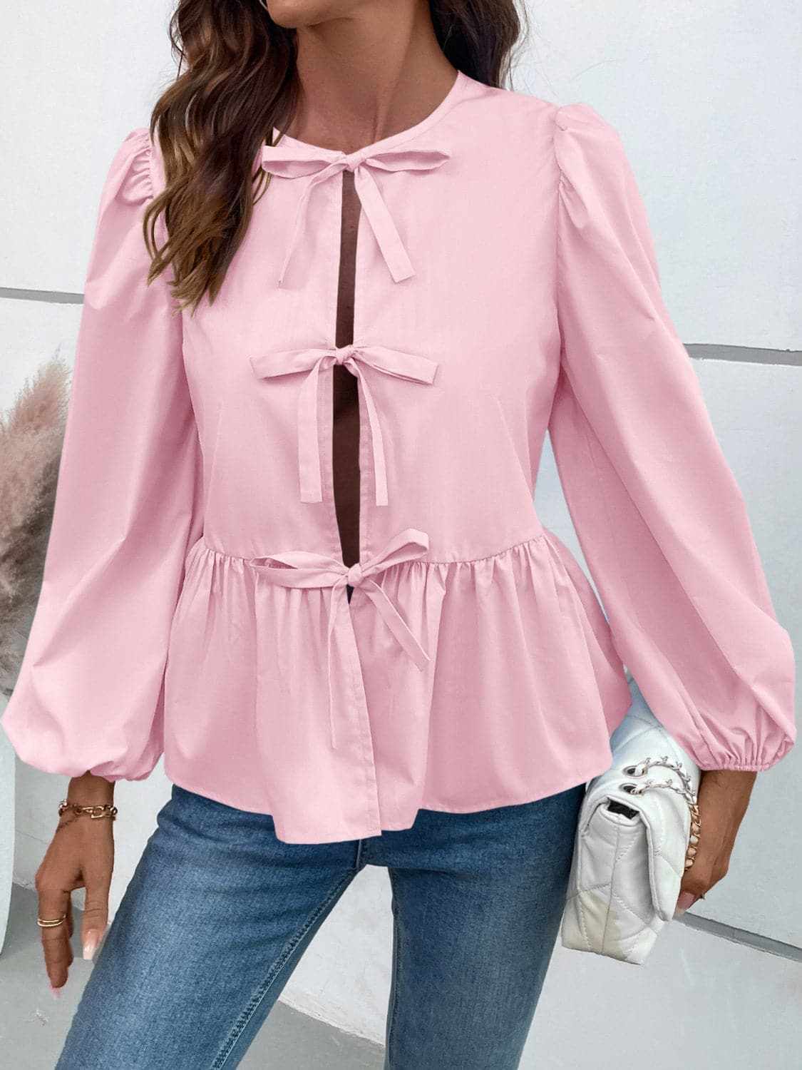 Top - Long Sleeve Peplum - Chic & Flattering