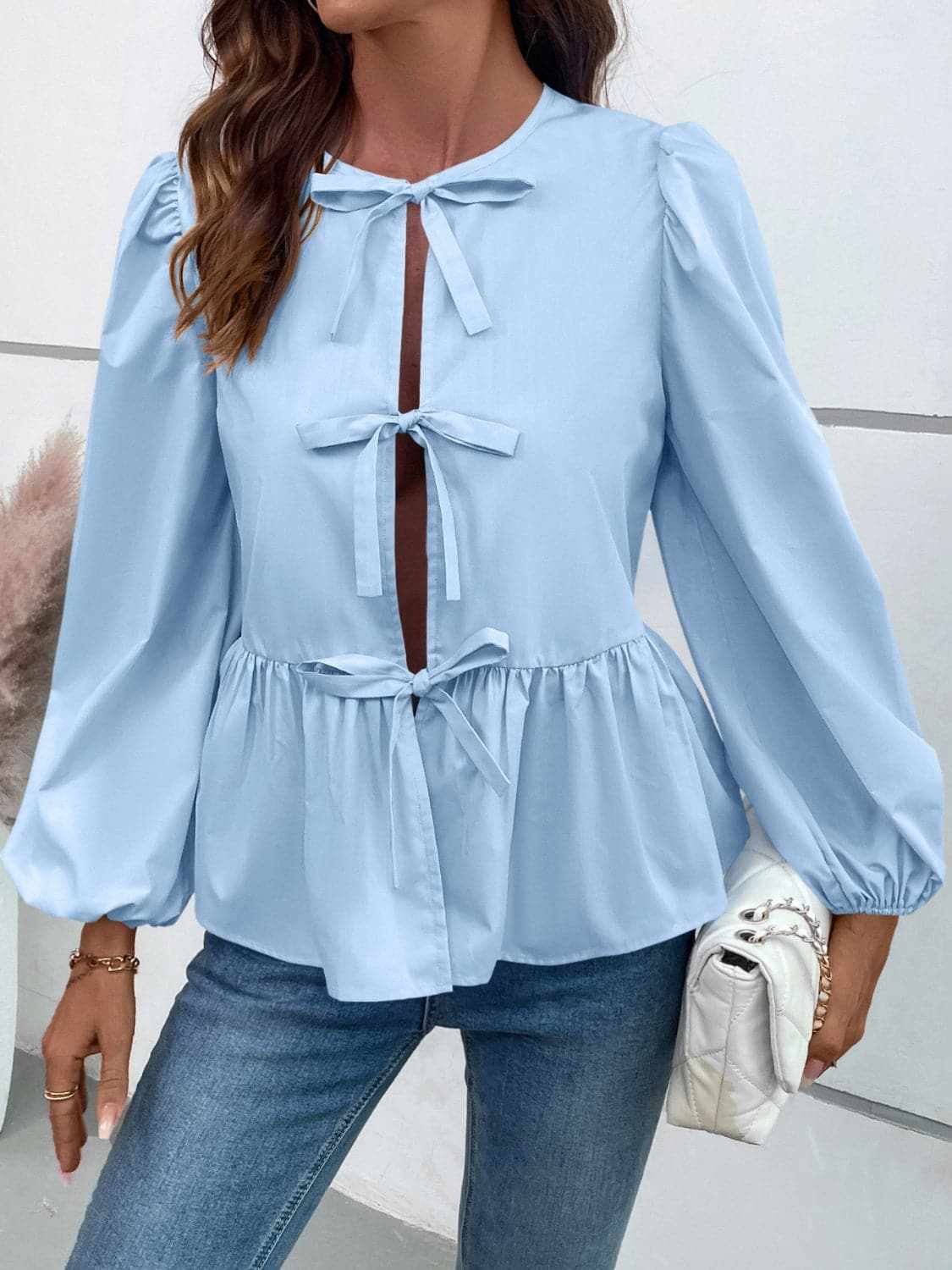 Top - Long Sleeve Peplum - Chic & Flattering