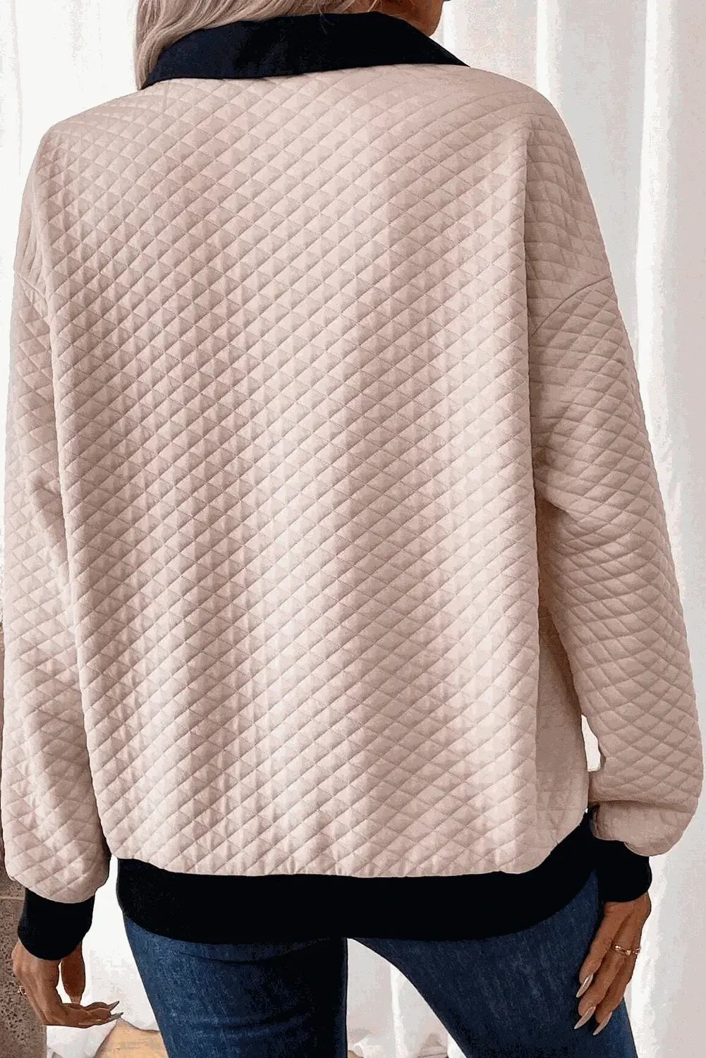 Trendsi Chic long sleeve collared blouse