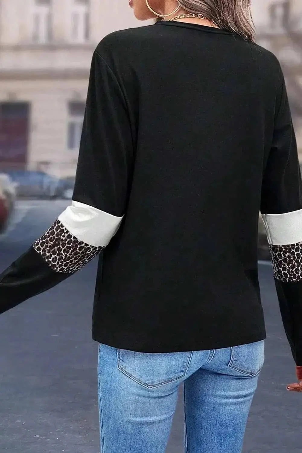 Trendsi Leopard print casual blouse, s-xl