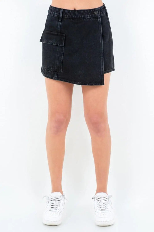 Skort - Cargo Pocket & Buttons - Mini Style