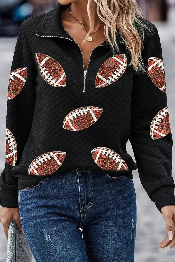 Trendsi Sparkling sequin long sleeve top