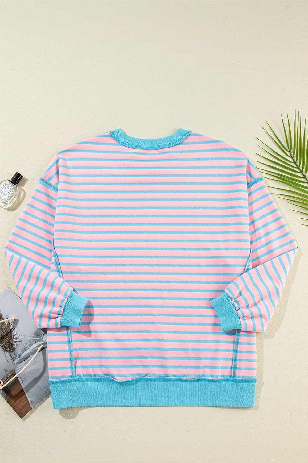 Trendsi Chic striped high-low pullover