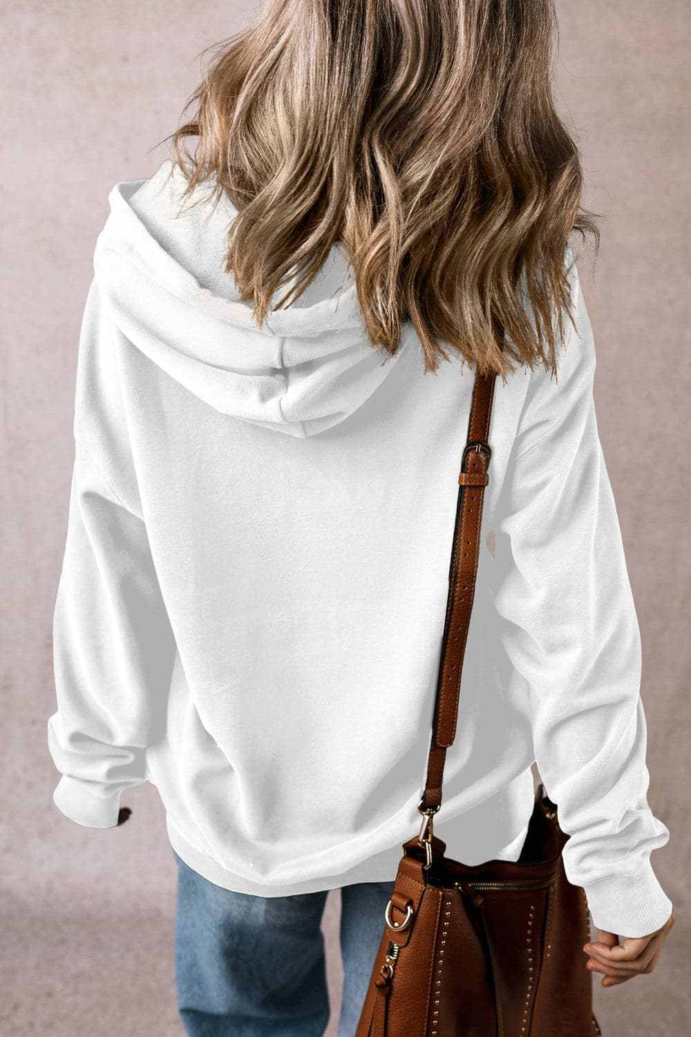 Trendsi Sheer pocket hoodie with drawstring