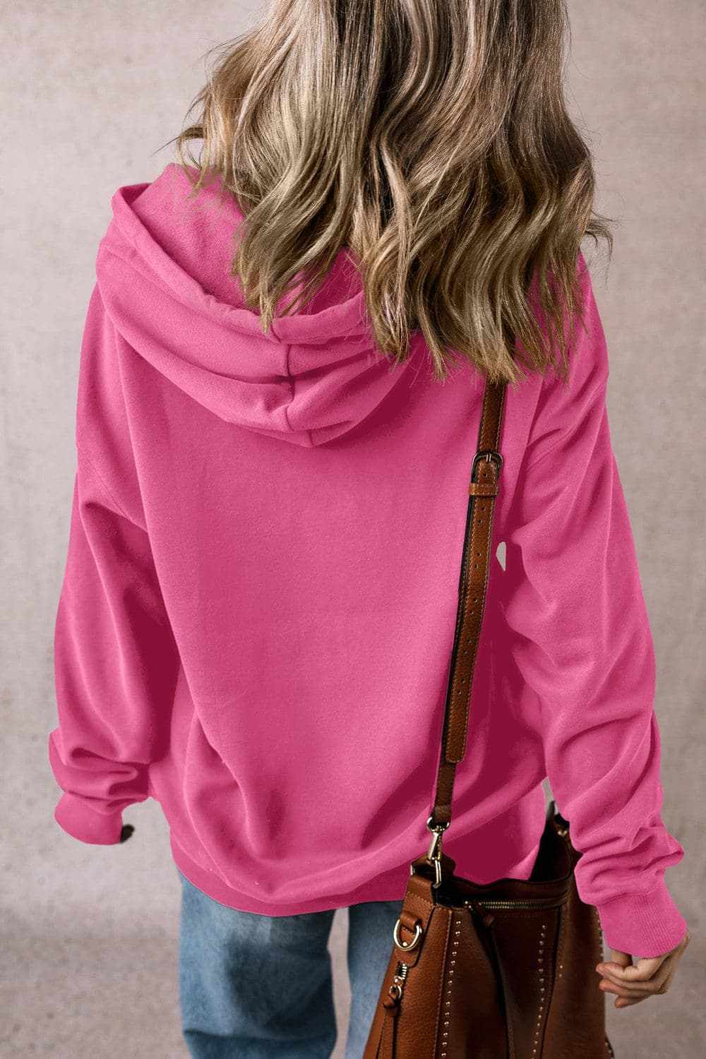 Trendsi Sheer pocket hoodie with drawstring