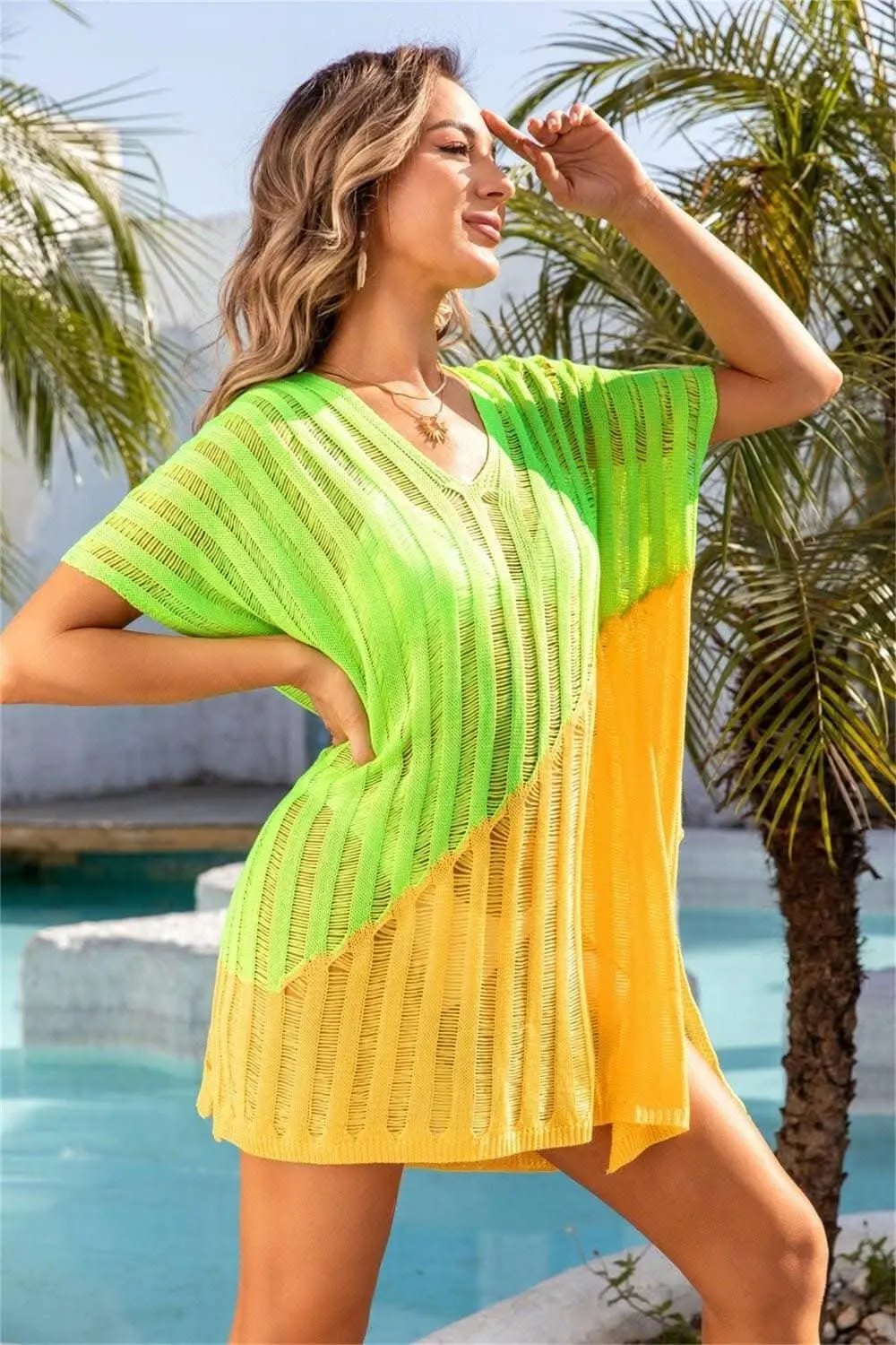 Beach Cover-Up - Vibrant Sheer - Flowy Lightweight