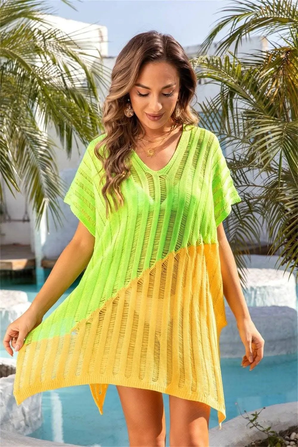 Beach Cover-Up - Vibrant Sheer - Flowy Lightweight
