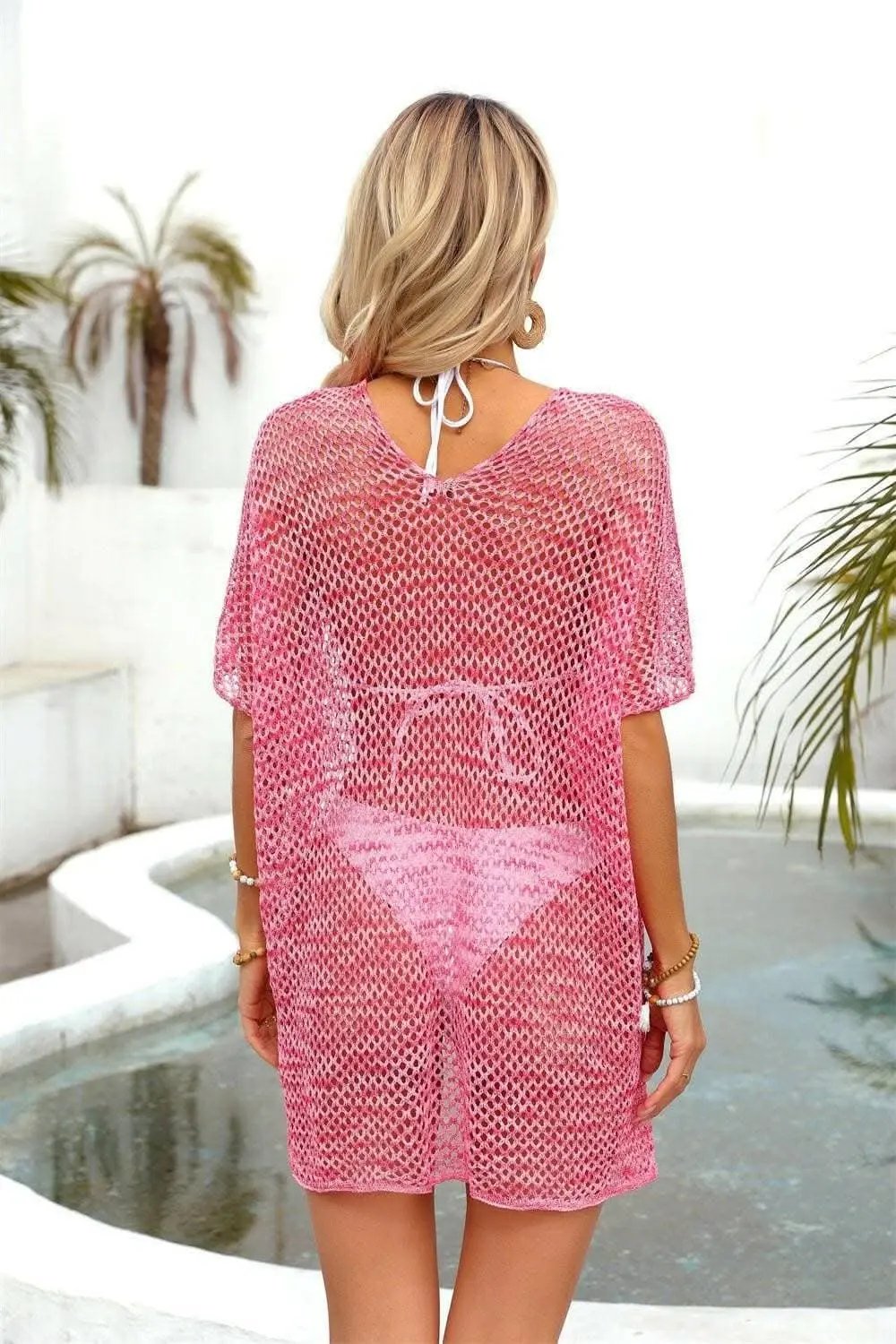Beach Cover-Up - Sheer V-Neck - Elegant Design