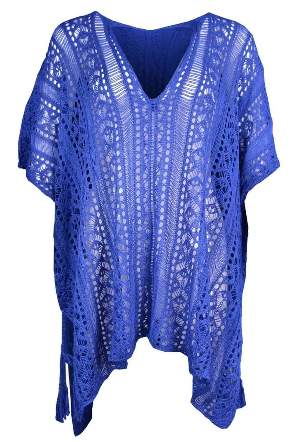 Swimwear Cover-up - Sheer V-Neck Tassels - Chic