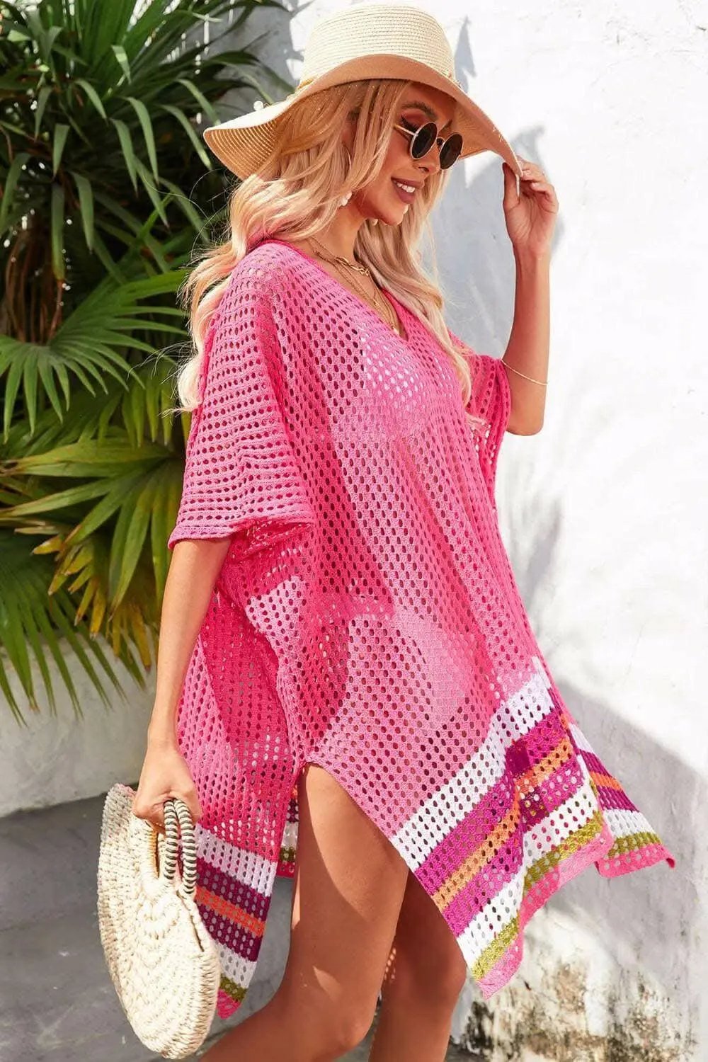 Beach Cover-up - Vibrant Crochet - Swimwear Accessory