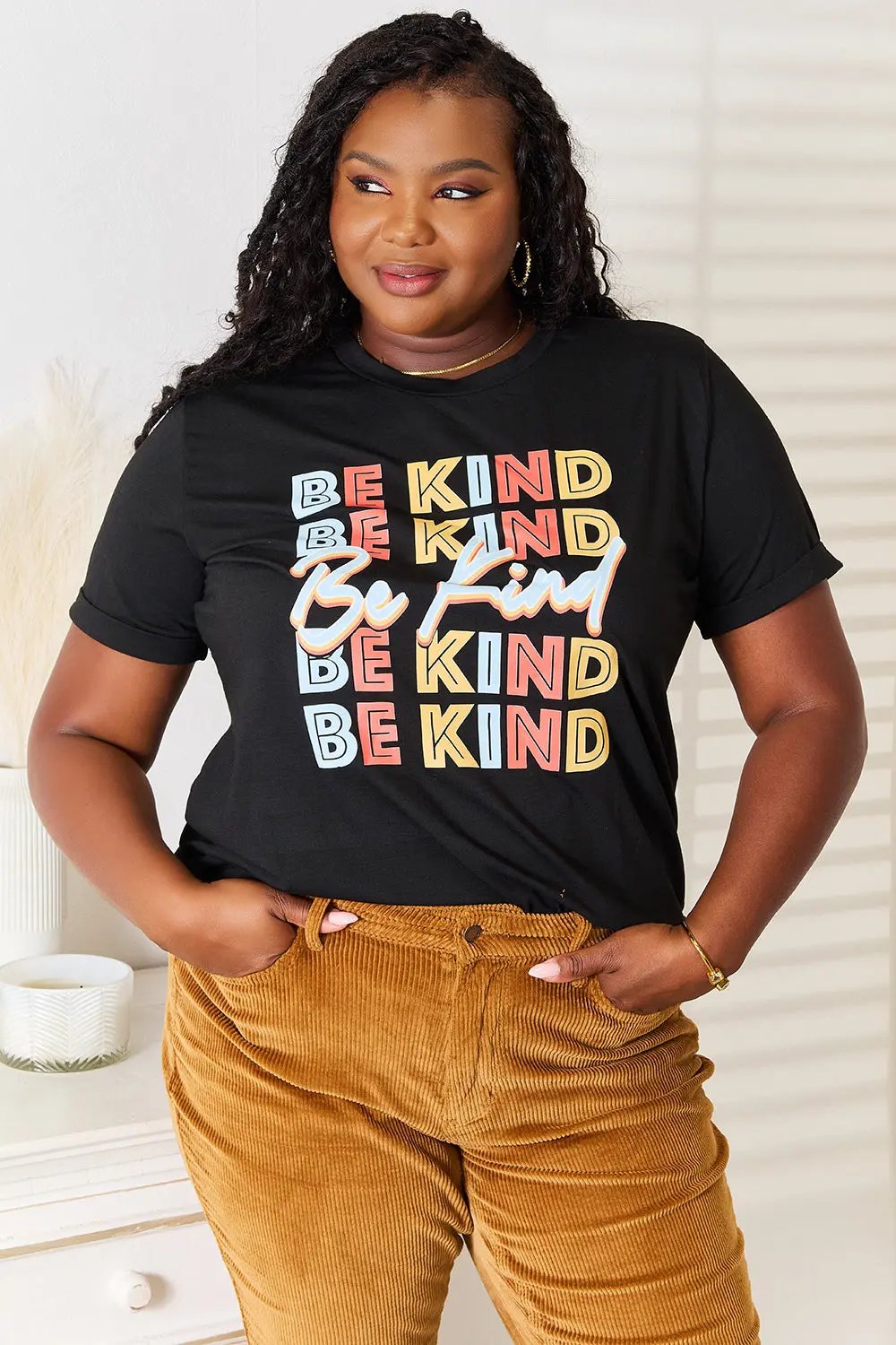 Trendsi Be Kind Positivity Infusion Tee - Clothing & Apparel