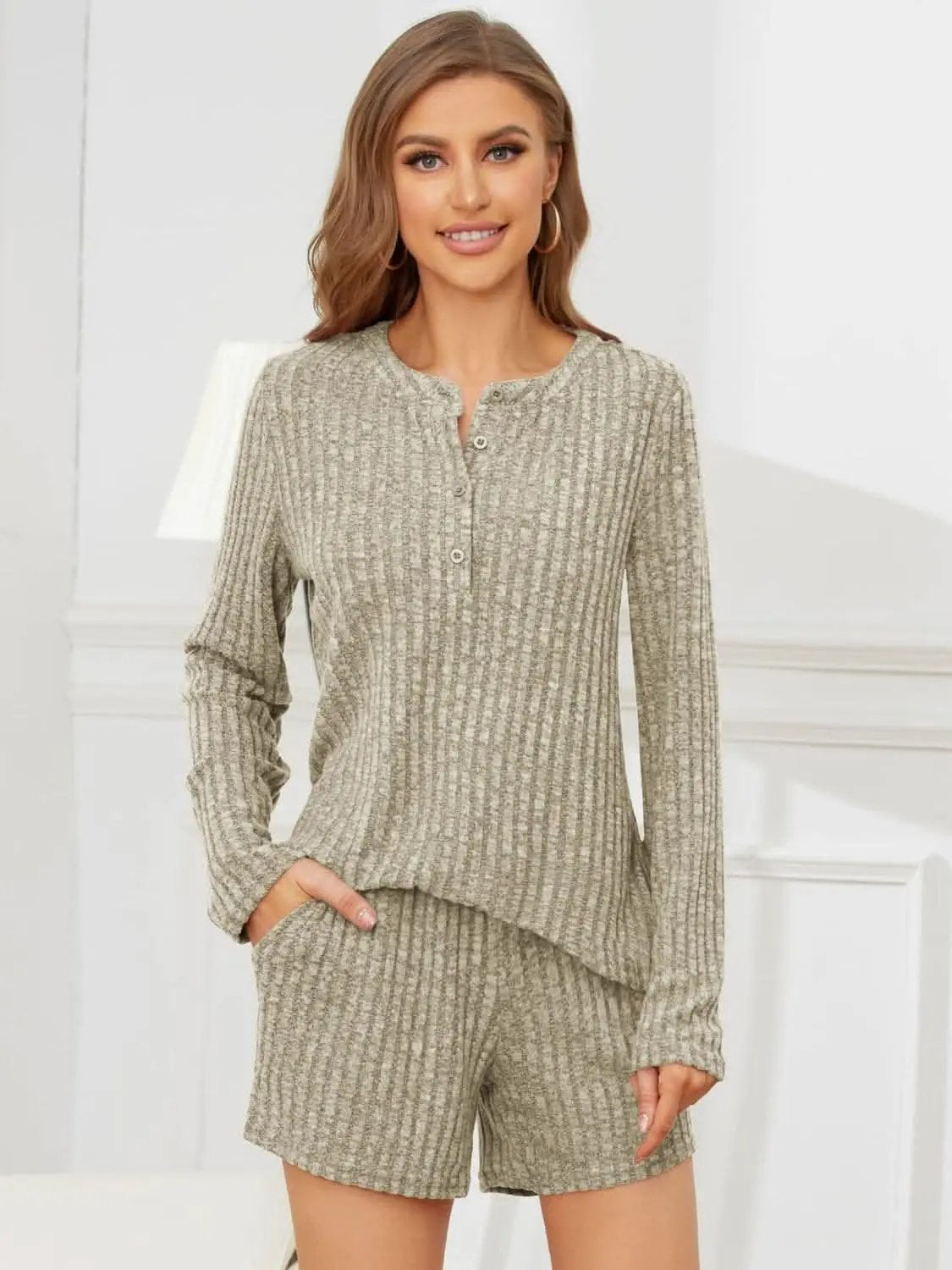 Trendsi Cozy ribbed two-piece set