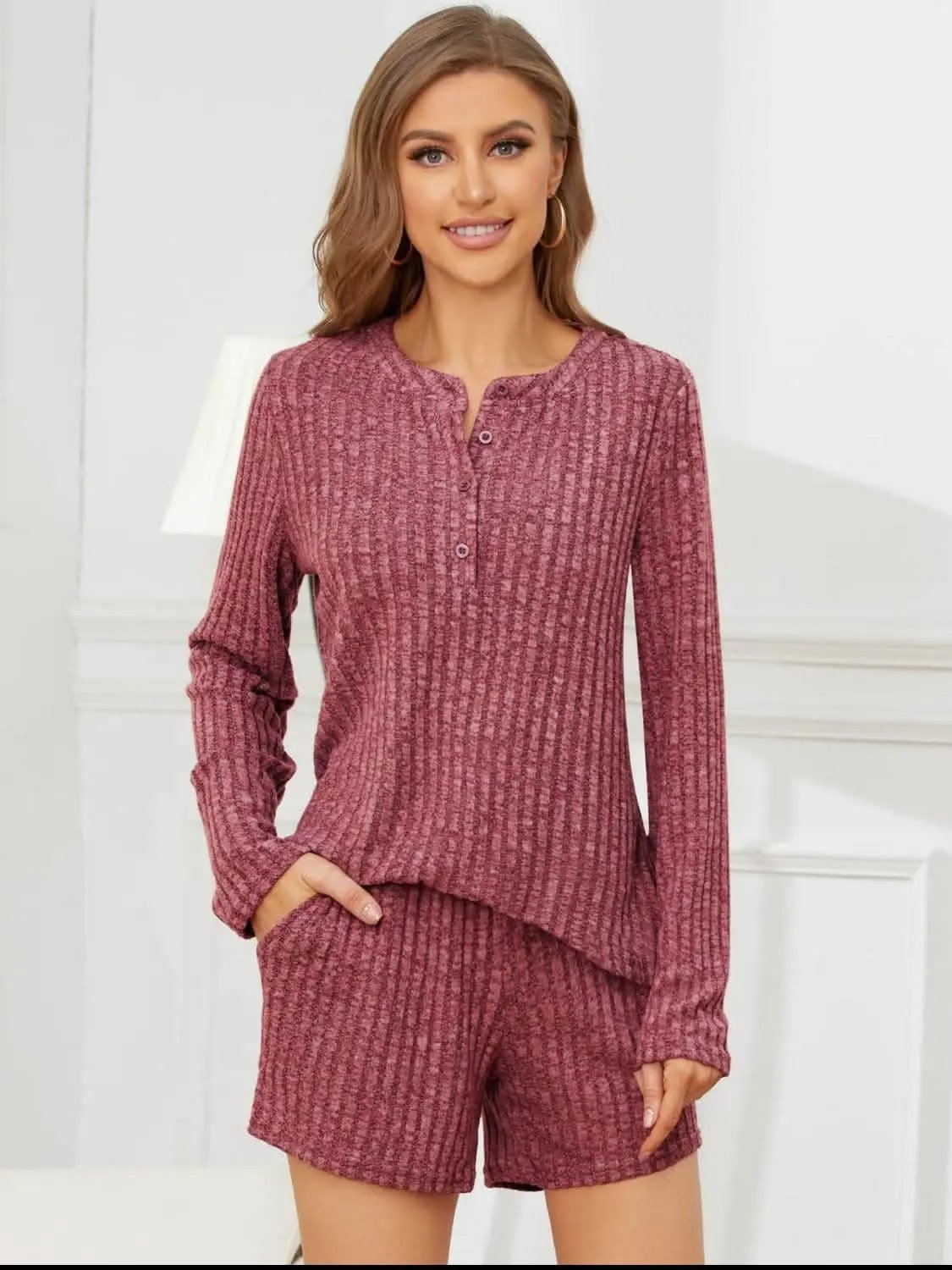 Trendsi Cozy ribbed two-piece set