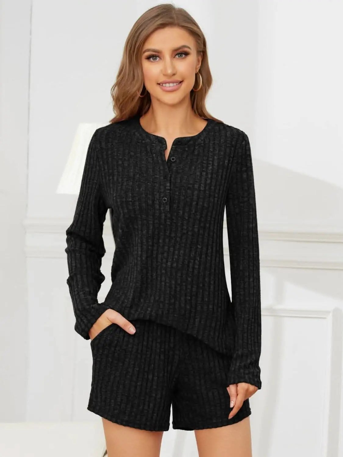 Trendsi Cozy ribbed two-piece set
