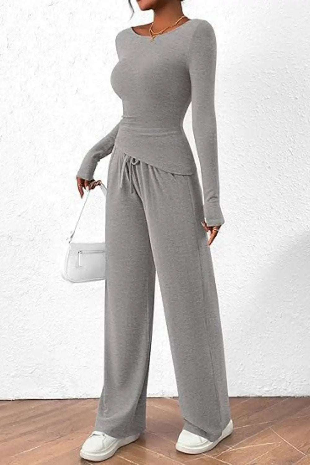 Trendsi Two-Piece Sets - Cozy two-piece lounge set with pockets - Premium Quality