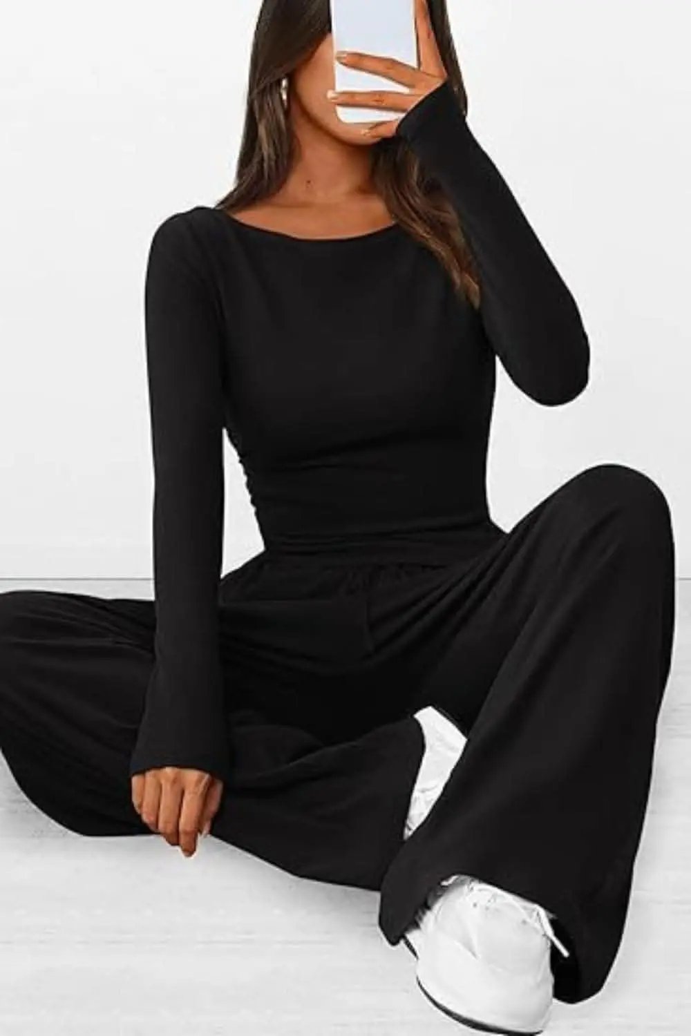 Trendsi Two-Piece Sets - Cozy two-piece lounge set with pockets - Premium Quality
