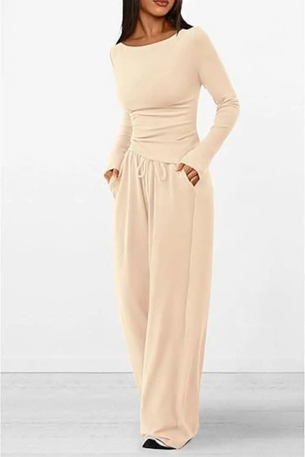 Trendsi Two-Piece Sets - Cozy two-piece lounge set with pockets - Premium Quality