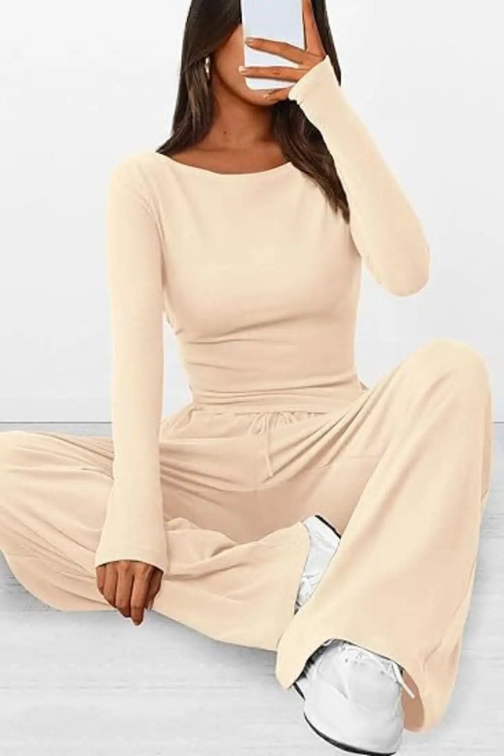 Trendsi Two-Piece Sets - Cozy two-piece lounge set with pockets - Premium Quality