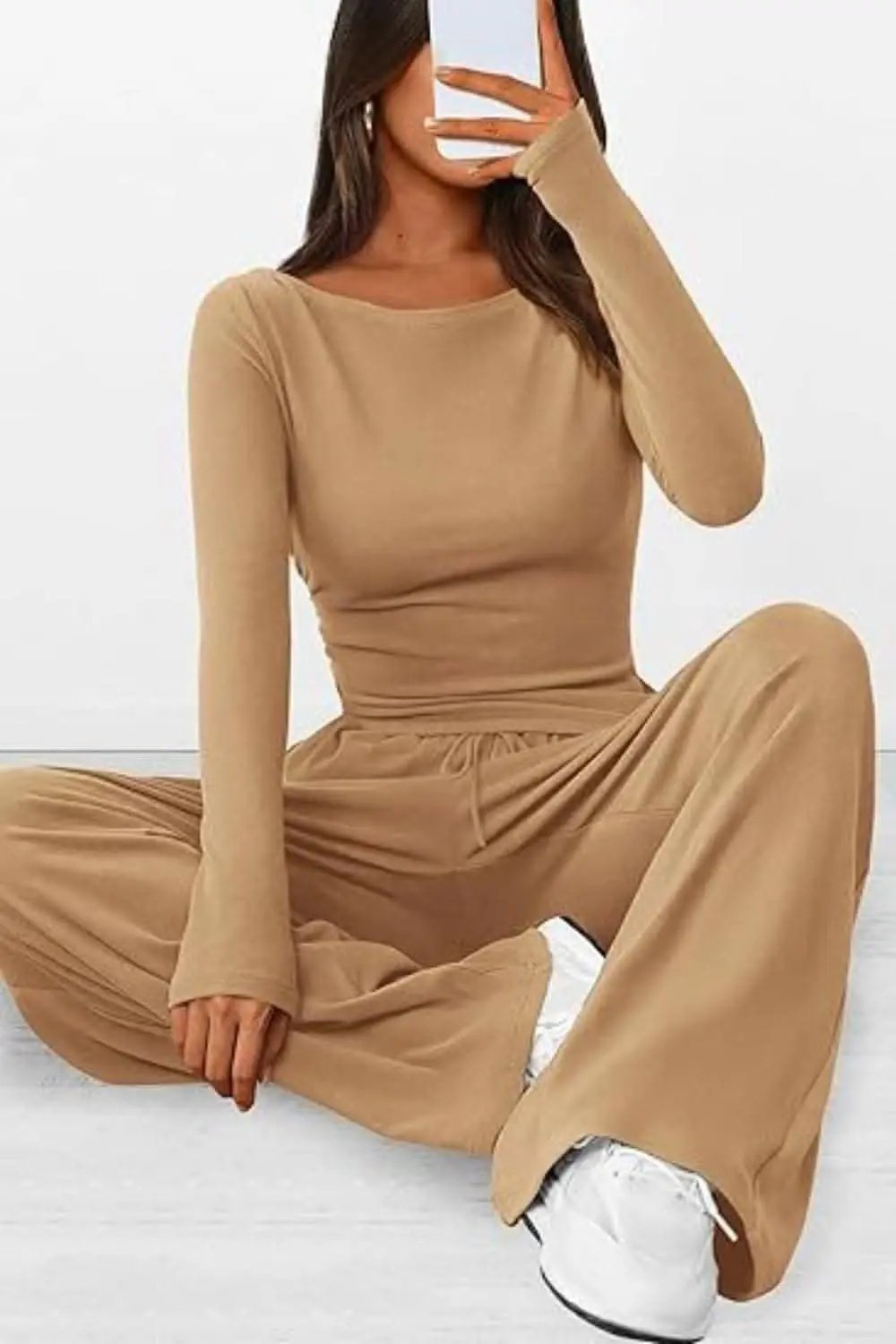 Trendsi Two-Piece Sets - Cozy two-piece lounge set with pockets - Premium Quality