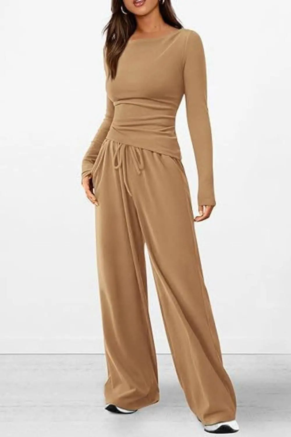 Trendsi Two-Piece Sets - Cozy two-piece lounge set with pockets - Premium Quality