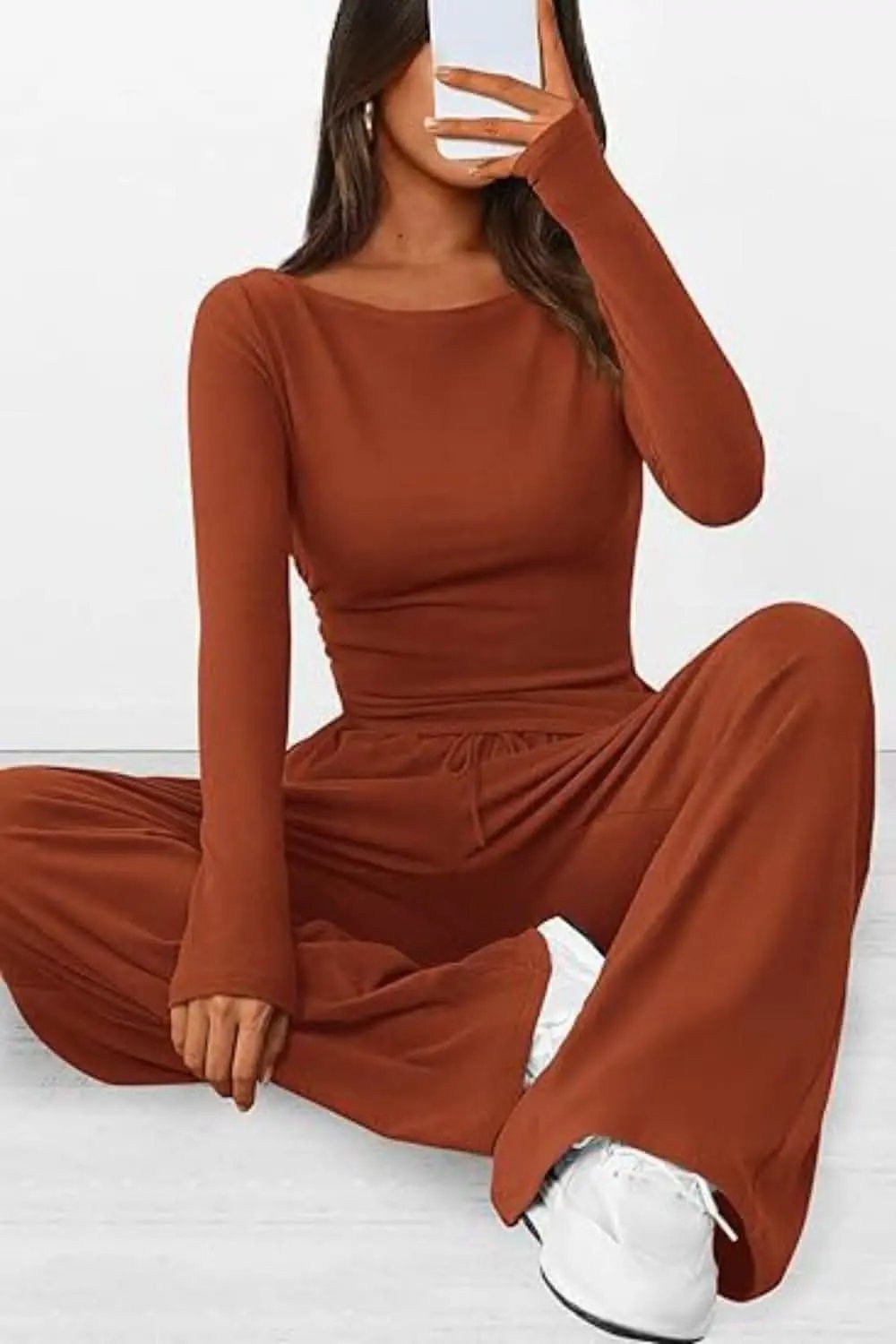 Trendsi Two-Piece Sets - Cozy two-piece lounge set with pockets - Premium Quality