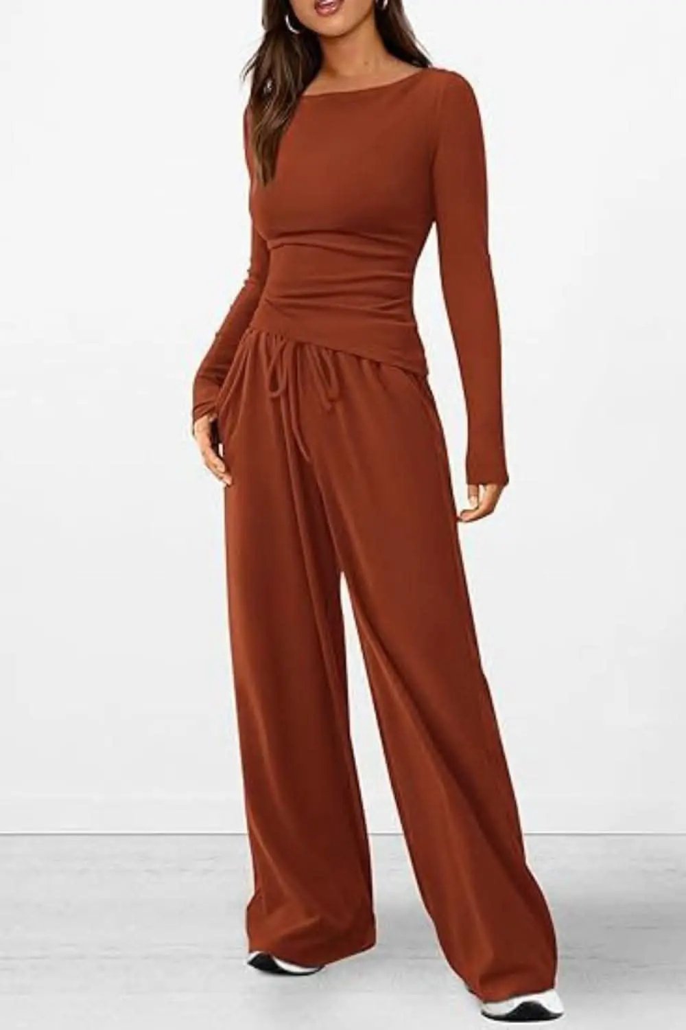 Trendsi Two-Piece Sets - Cozy two-piece lounge set with pockets - Premium Quality