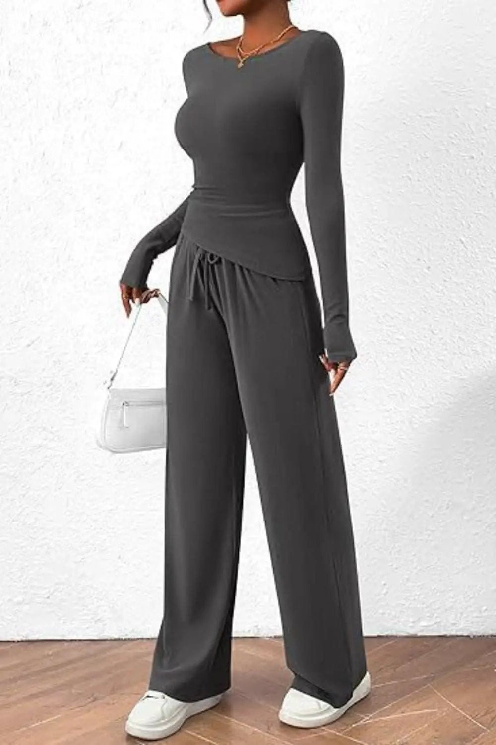 Trendsi Two-Piece Sets - Cozy two-piece lounge set with pockets - Premium Quality