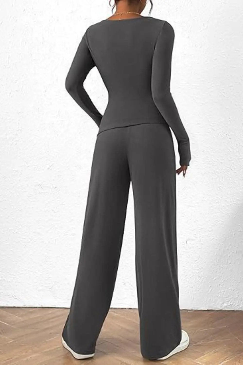 Trendsi Two-Piece Sets - Cozy two-piece lounge set with pockets - Premium Quality