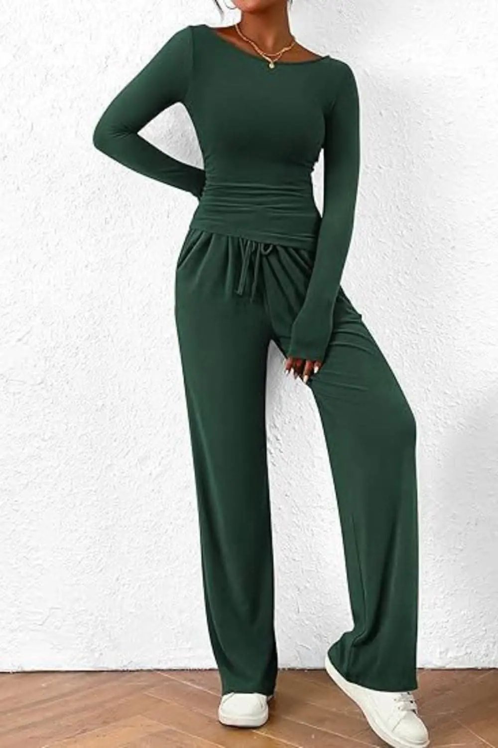 Trendsi Two-Piece Sets - Cozy two-piece lounge set with pockets - Premium Quality